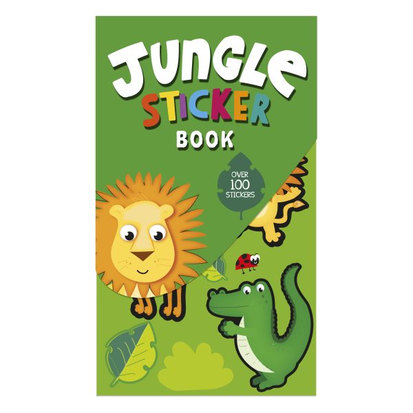 JUNGLE ANIMALS 100 ASSORTED STICKER BOOK