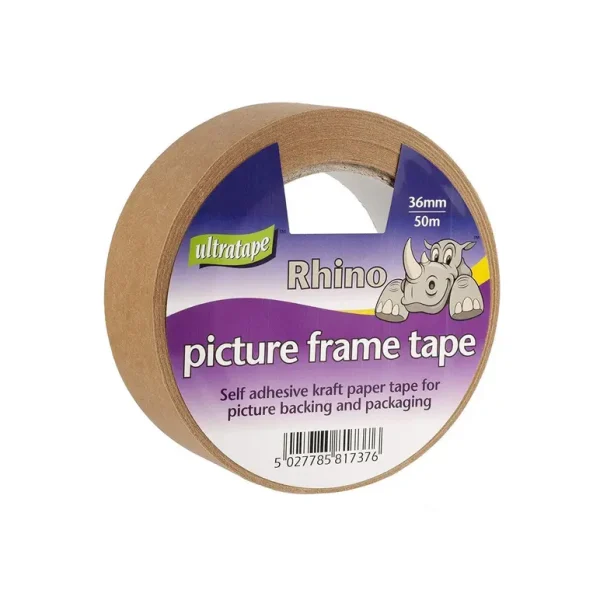 RHINO BROWN PAPER PICTURE FRAME / FRAMER TAPE 36MM X 50M