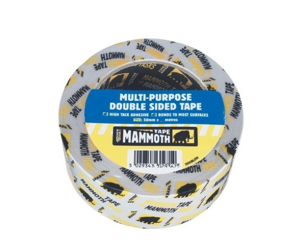 MAMMOTH MULTI PURPOSE DOUBLE SIDED TAPE 50MM X 5M