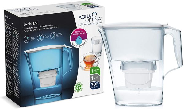 AQUA OPTIMA FRIDGE WATER FILTER JUG WHITE 2.5 LITER