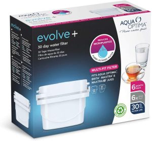 AQUA OPTIMA EVOLVE PLUS PACK OF 6 30 DAY WATER FILTER CARTRIDGE