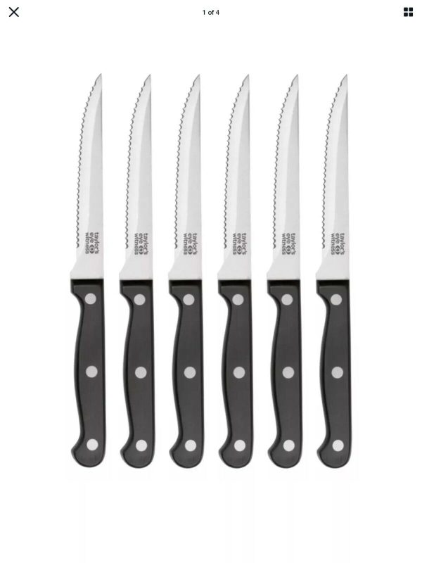 TAYLOR'S EYE WITNESS 6 PIECE STAINLESS STEEL STEAK KNIFE SET