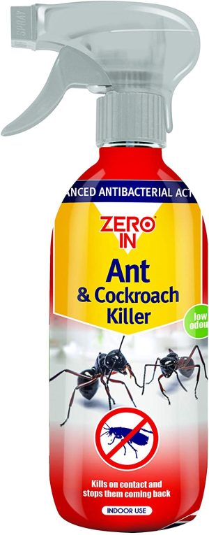 ZERO IN ANTI-BACTERIAL ANT & COCKROACH KILLER 500ML SPRAY