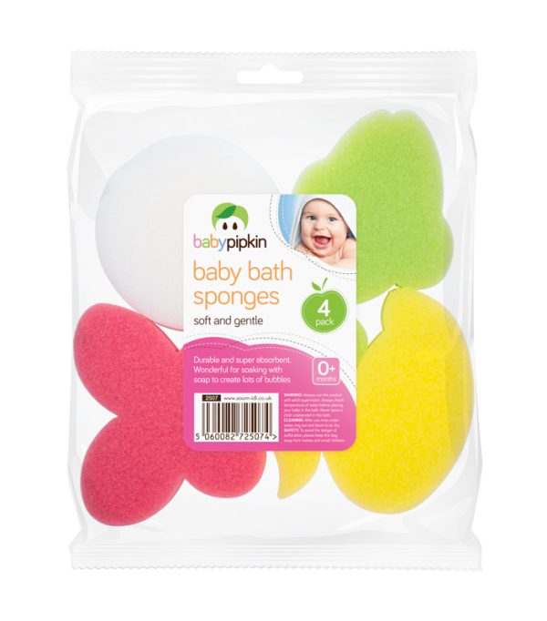 BABY BATH SPONGES PACK OF 4