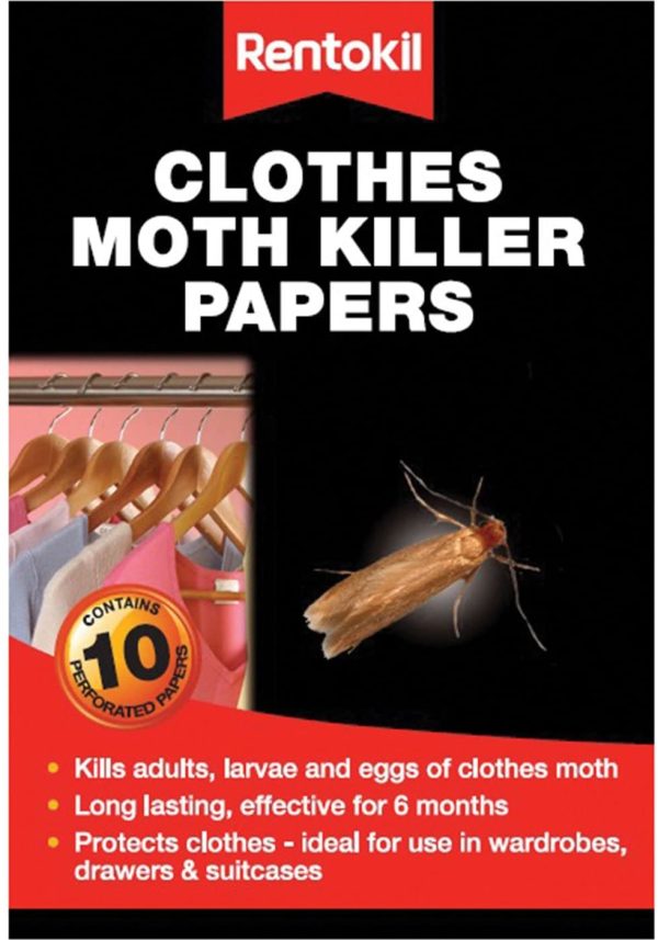 RENTOKIL PEST CONTROL MOTHKILLER STRIPS PACK OF 10