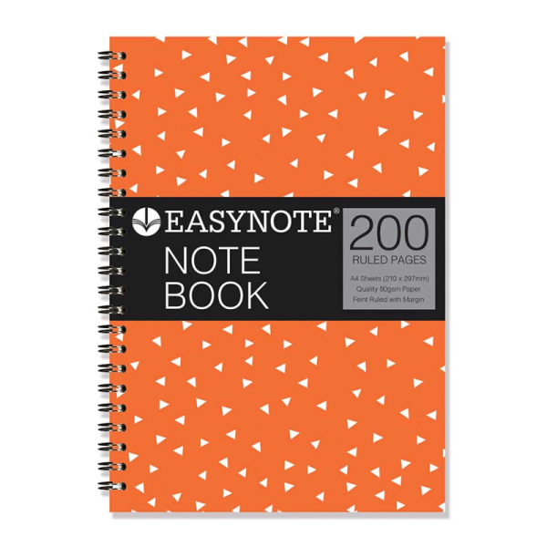 EASYNOTE A4 TWIN WIRE NOTEBOOK 80 GSM 200 PAGES