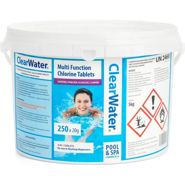 CLEARWATER 5 KG MULTIFUNCTION CHLORINE TABLETS 4 IN 1