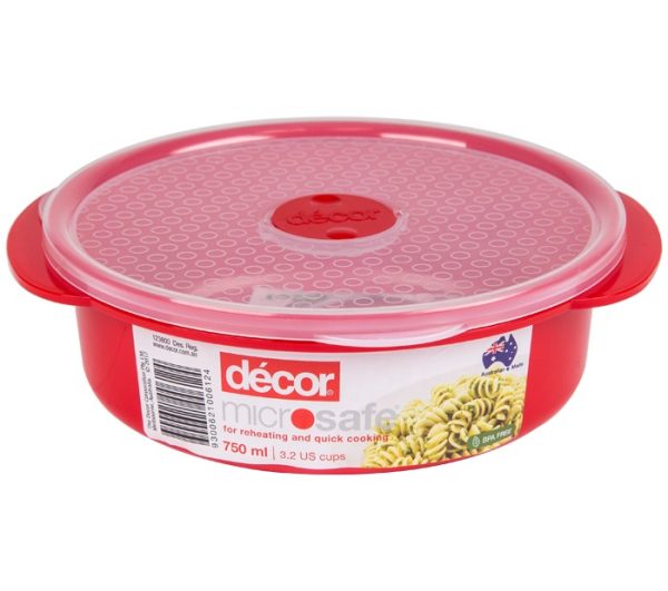 DECOR MICROSAFE ROUND COOKING CONTAINER 750ML