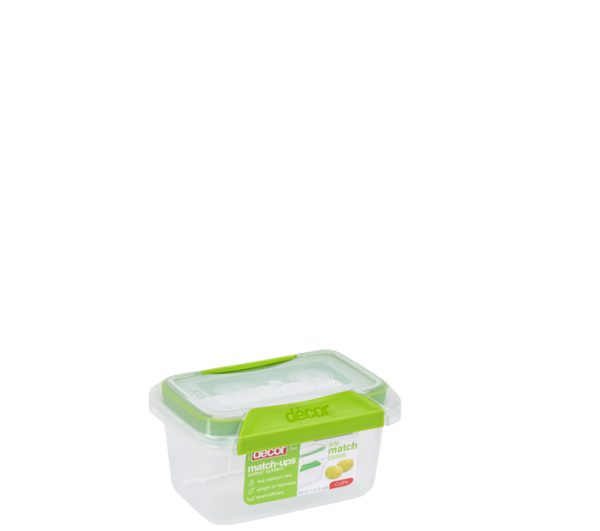 DECOR MATCH-UPS CLIPS OBLONG CONTAINER 350ML - GREEN