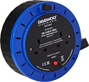 DAEWOO 2 GANG EXTENSION LEAD 5M 10A 240V AC