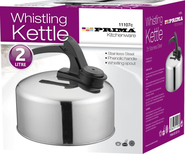 PRIMA ALUMINIUM WHISTELING KETTLE 2 LITRE