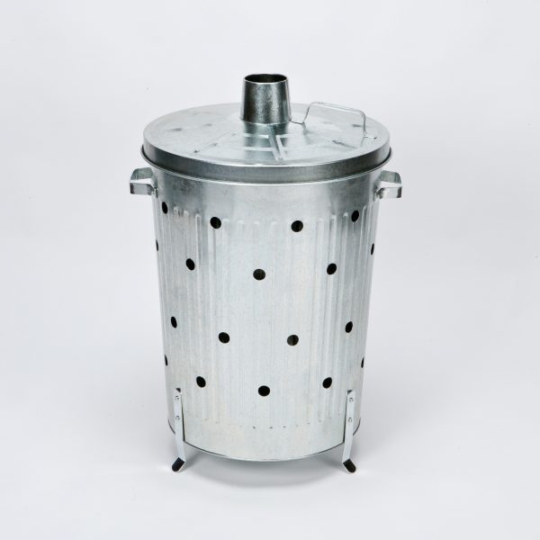 GALVANISED INCINERATOR BIN GARDEN LEAVES BURNER 75 LITER