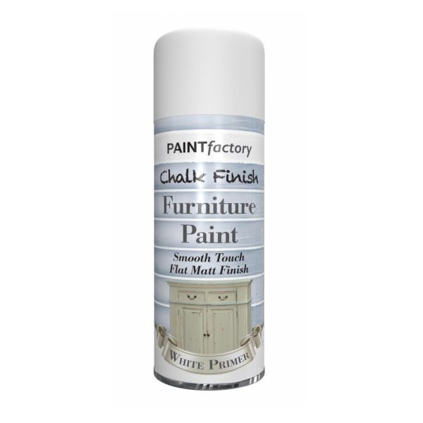 PAINT FACTORY CHALK IT FURNITURE SPRAY PAINT 400ML - WHITE PREMIER