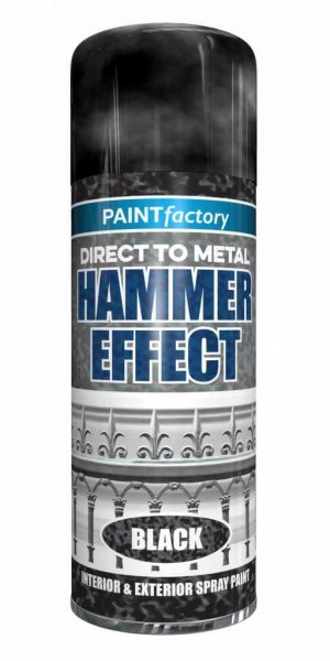 PAINT FACTORY METAL SPRAY PAINT 400ML - HAMMERED BLACK