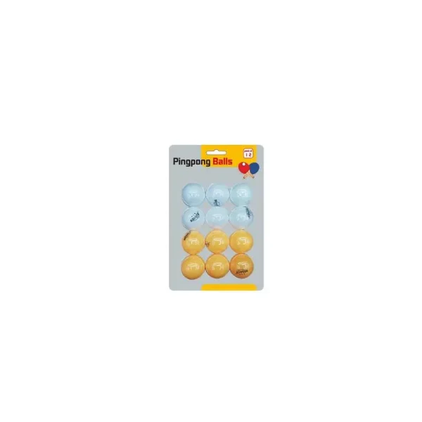 PINGPONG TABLE TENNIS BALLS PACK OF 12 ( 6 WHITE - 6 ORANGE )