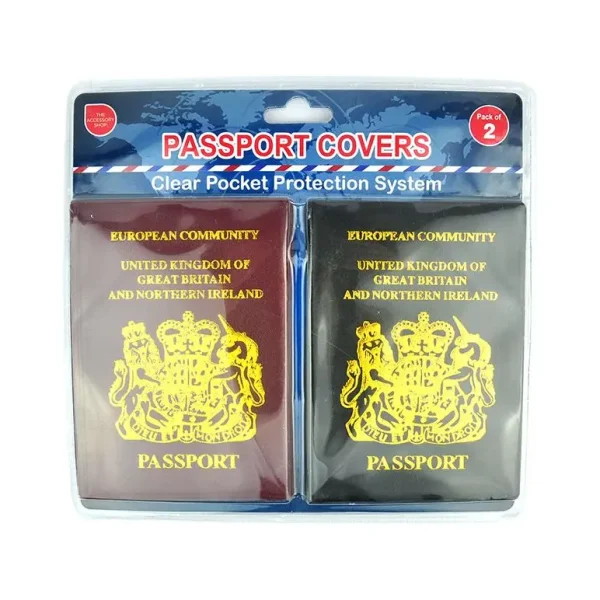 THE ACCESSORY SHOP PASSPORT COVERS PACK OF 2