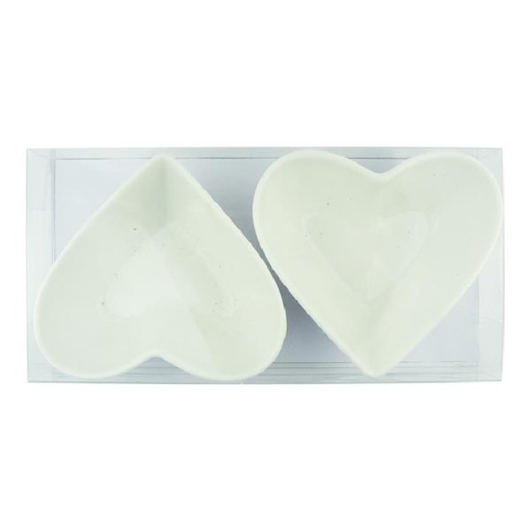 TAPAS HEART SHAPE SERVING BOWLS 10CM PACK OF 2