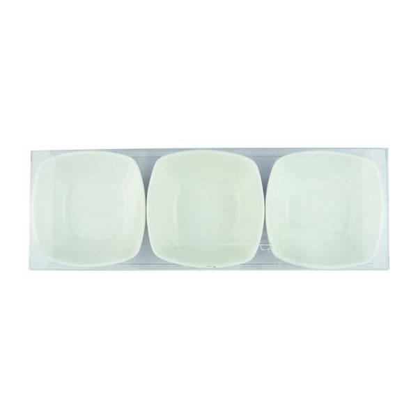 TAPAS RECTANGLE SERVING BOWLS 8CM PACK OF 3