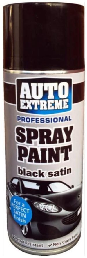 AUTO EXPRESS BLACK SATIN SPRAY PAINT 400ML
