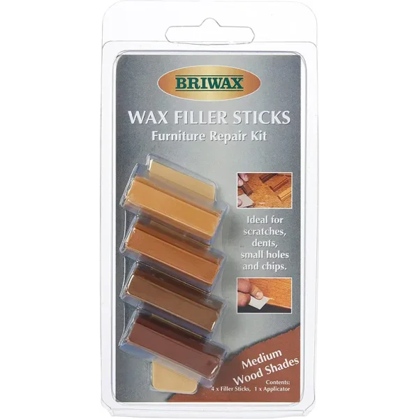 BRIWAX WAX FILLER STICKS FOR MEDIUM WOOD