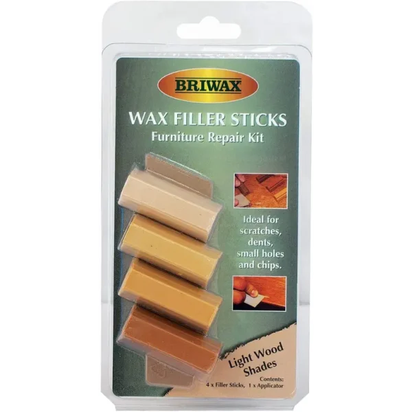 BRIWAX WAX FILLER STICKS FOR LIGHT COLOUR WOOD