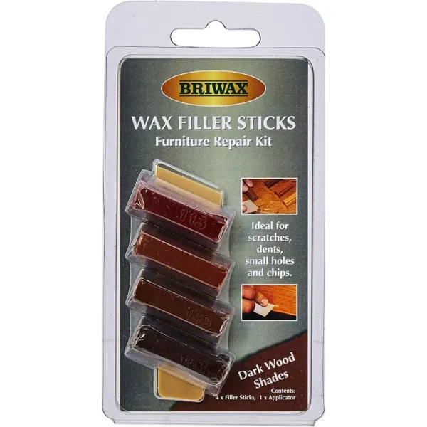 BRIWAX WAX FILLER STICKS FOR DARK COLOUR WOOD