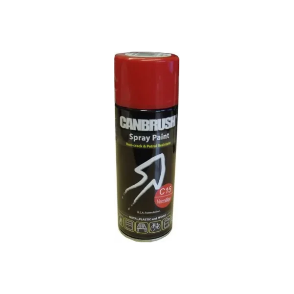 MULTI PURPOSE CANBRUSH C15 VERMILLION SPRAY PAINT 400ML