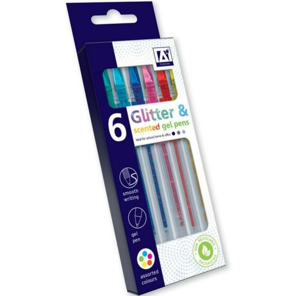 A STAR METALLIC & PEARLISED GEL PENS PACK OF 6