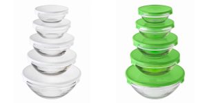 SOZALI GLASSWARE SUPERBLY SIMPLE GLASS STORAGE 5 CONTAINERS