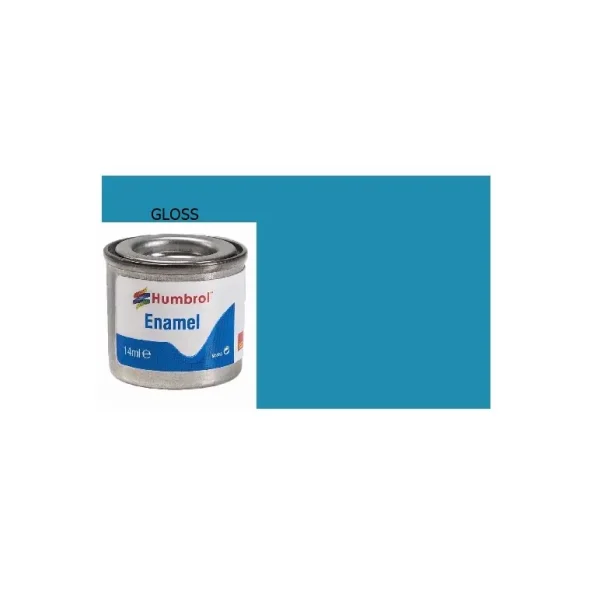 HUMBROL NO.48 MEDITERRANEAN BLUE GLOSS FINISH ENAMEL PAINT 14ML AA0521