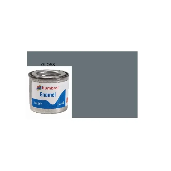 HUMBROL NO.5 DARK ADMIRALTY GREY GLOSS FINISH ENAMEL PAINT 14ML AA0059