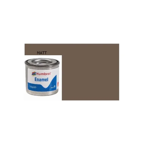 HUMBROL NO.98 CHOCOLATE MATT FINISH ENAMEL PAINT 14ML AA1081