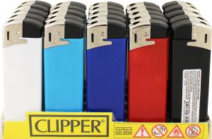 CLIPPER SUPER FLAT FIT ELECTRIC LIGHTER PACKS OF 50