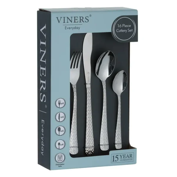 VINERS EVERYDAY FLEUR3 16 PIECE CUTLERY SET GBOX