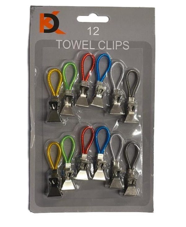 KD TOWEL CLIPS PACK OF 12