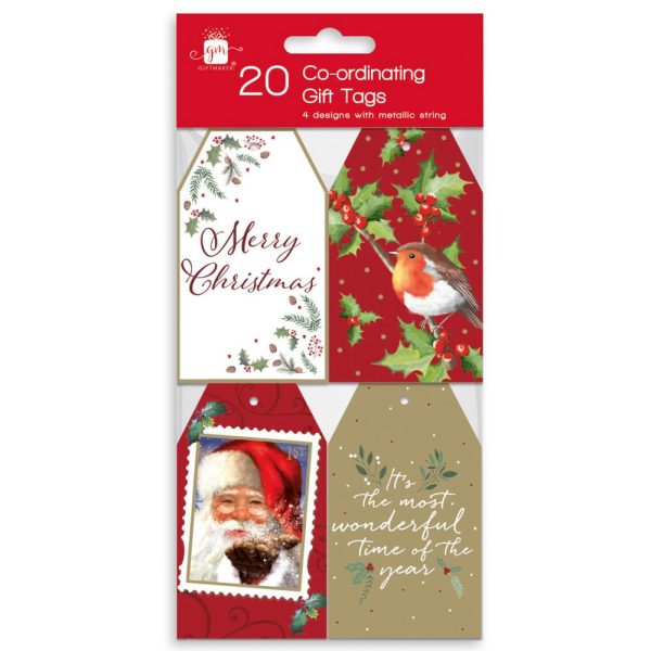 GIFTMAKER ELEGANT TRADITIONS CHRISTMAS GIFT TAGS PACK OF 20