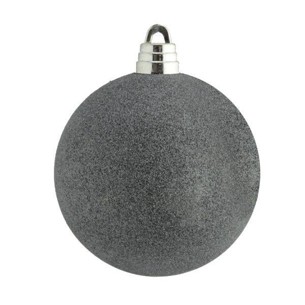 GIANT GRAPHITE GLITTER BAUBLE 150MM