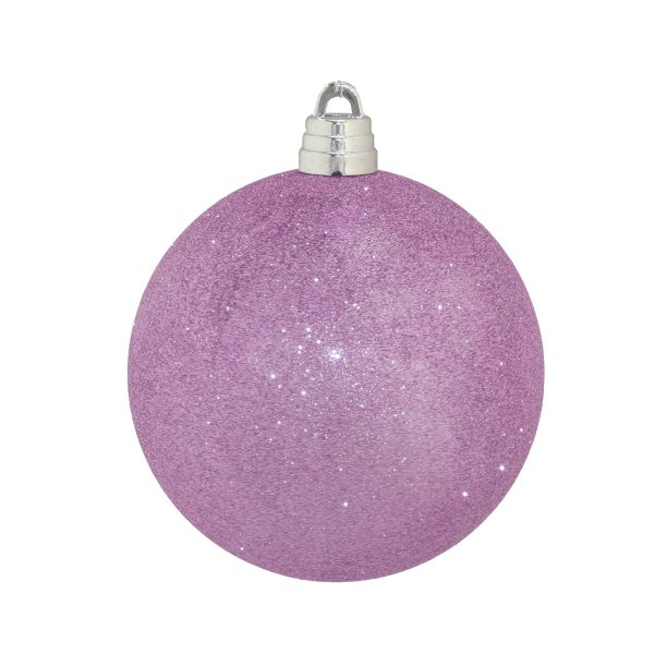 GIANT LILAC GLITTER BAUBLE 150MM`