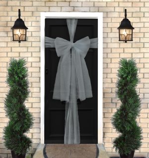 ORGANZA DOOR BOW KIT - SILVER