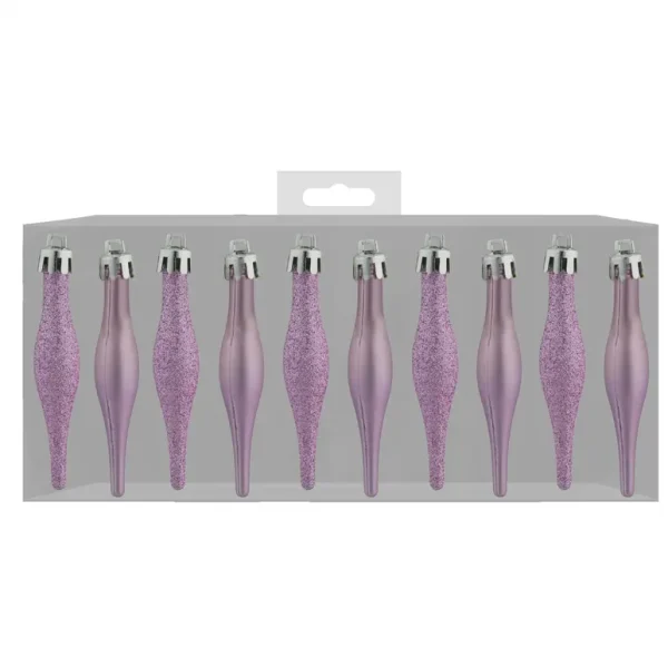 10 PCS DROPLET GLITER BABUBLES LILAC 90 MM