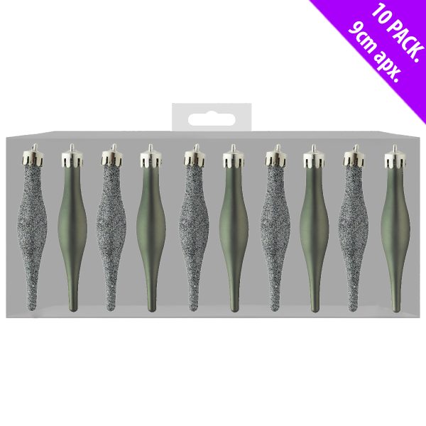 10 PCS DROPLET GLITER BABUBLES GRAPHITE 90 MM