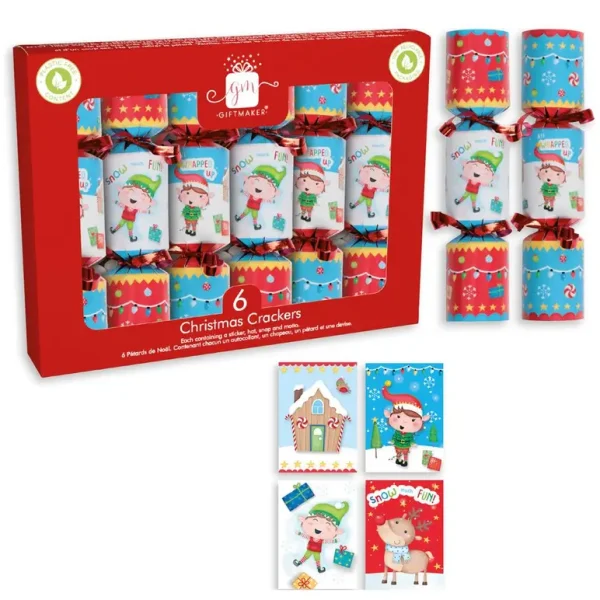 GIFTMAKER CHRISTMAS CRACKERS - CUTE ELF