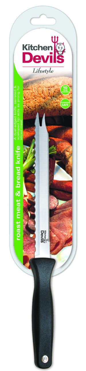 KITCHEN DEVILS BEST OF BOTH ROAST MEAT AND BREAD KNIFE