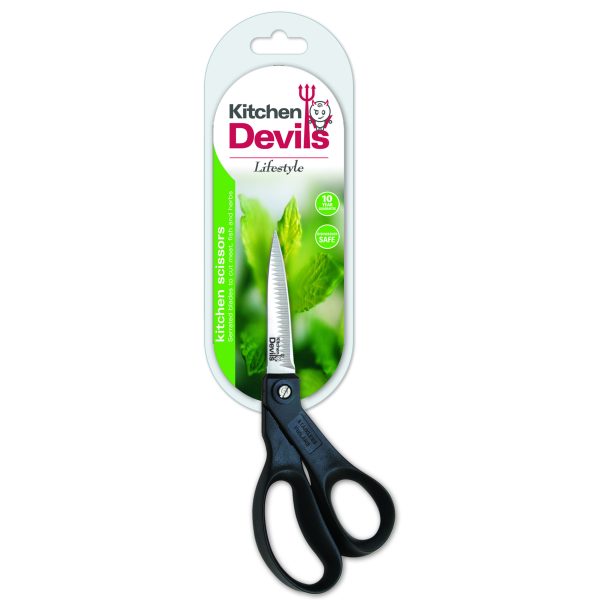 KITCHEN DEVILS LIFESTYLE KITCHEN SCISSORS WITH A SERRATED EDGE