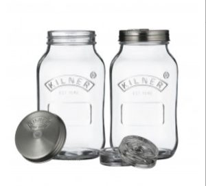 KILNER FERMENTATION JARS 1 LITRE 2 PCS
