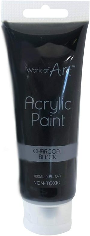 WORKS OF ART ACRYLIC PAINT 120ML - CHARCOAL BLACK