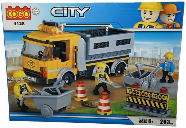 COGO CONSTRUCTION TRUCK BLOCKS BUILDING SET 263P