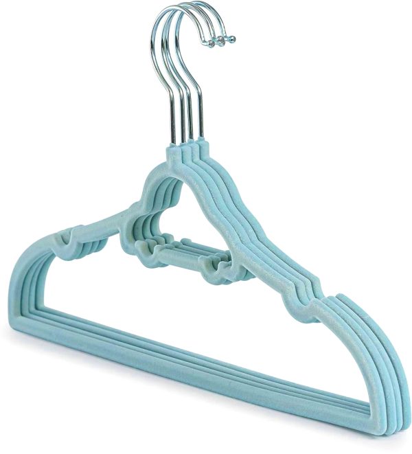 DGI CHILDREN VELVET HANGERS BLUE PACK OF 3