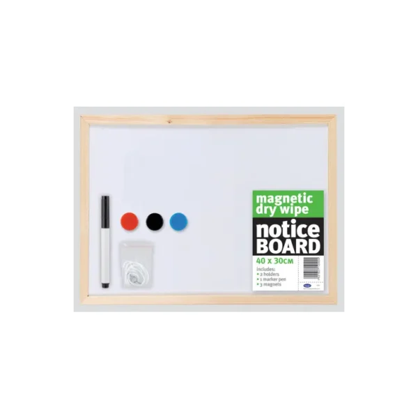 COUNTY MAGNETIC DRY WIPE NOTICE BOARD 40 X 30CM