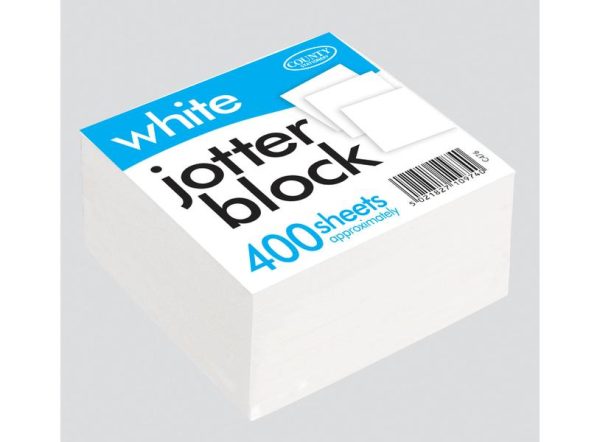 COUNTY JOTTER BLOCK 400 SHEETS - WHITE